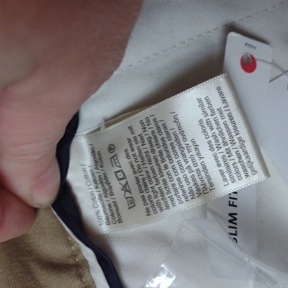 Lacoste Saharan beige slim fit pants size 38 big & tall NWT - Picture 6 of 6